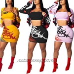 ECHOINE Women's Sexy 2 Piece Suits Crop Top Mini Skirt Bodycon Clubwear Dresses Sets