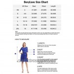 BeryLove Women's Vintage Floral Lace Long Sleeve Scoop Neck Cocktail Party Swing Dress