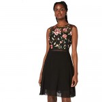 Brand - TRUTH & FABLE Women's Rose Embroidered Dress