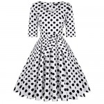 MINTLIMIT Women's 1950s Retro Vintage Rockabilly Sweetheart Cocktail Dress with Pockets