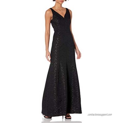 Halston Heritage Women's Shimmer Bonded Knit Gown