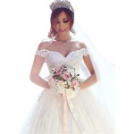 Yuxin Wedding Dress Elegant Sweetheart Lace Ball Gown Wedding Dresses 2021 Off Shoulder Princess Bridal Gowns