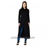 eShakti FX Cotton Knit Asymmetric wrap Tunic - Customizable Neckline Sleeve & Length