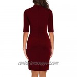 MSLG Women's 50s Elegant Half Sleeve Bodycon Casual Work Business Cocktail Party Sheath Pencil Dress