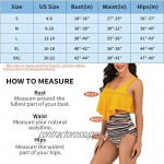 CLUCI Swimsuits for Women Two Piece Tankini Flounce Top Tummy Control High Waisted Bottom Swimming Bathing Suits Bikini Set