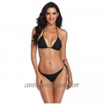 SHERRYLO Thong Bikini Two Pieces Bathing Suit for Women Triangle Top Brazilian Bottom S-XL Body