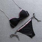 Yknktstc Womens Push Up Two Piece Bikini Swimsuits Bandeau Bathing Suits