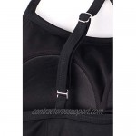 JINXUEER Women's Plus Size Flowy Swimsuit Crossback Tankini Top Modest Swimwear