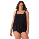 Miraclesuit Women's Plus Size Swimwear Razzle Dazzle Full Bust Support Scoop Neckline Tankini Bathing Suit Top