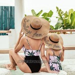 IFFEI Mommy and Me Swimsuit Family Matching Swimwear One Piece Coconut Tree Printed V Neck Bathing Suit