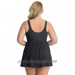 Miraclesuit Women's Swimwear Plus Pin Point Marais Tummy Control V-Neckline Soft Cup One Piece Swimsuit