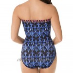 Miraclesuit Women's Swimwear Strapless Bandeau Avanti Tummy Control Underwire One Piece Swimsuit