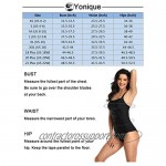 Yonique One Shoulder Swimsuits for Women Slimming Bathing Suits Ruffle Tankini Two Piece Swimwear