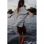 Wander Agio Beach Swimsuit for Women Sleeve Coverups Bikini Cover Up Net Slit Macthing Color