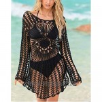 Wander Ago Beach Tops Sexy Knit Cover Dresses Bikini Cover-ups Nets Short Skirt Sun Flower