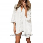 Womens Solid Oversized Swimsuit Cover Up Swimwear Bathing Suit Beach Dress
