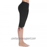 iClosam Women's Swim Shorts Legging Long High Waisted Board Shorts Plus Size Tummy Control Swimsuit Bottom Leggings