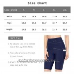 Luodemiss Women's Swim Shorts with Pockets Long Board Shorts High Waist Tummy Control Swim Shorts with Panty
