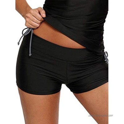 WILLBOND Women Swimsuit Shorts Tankini Swim Briefs Side Split Plus Size Bottom Boardshort Summer Beach Swimwear Trunks
