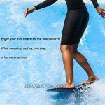 Wuluwala Womens Board Shorts Swimsuit Bottom High Waisted Long Sport Beach Surf Swimwear Shorts Black S-XXXL