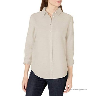  Essentials Women's Classic-Fit Long-Sleeve Linen Shirt