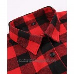 Flannel Shirt Womens Plaid Long Sleeve Regular Fit Button Down Casual Cotton