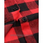 Flannel Shirt Womens Plaid Long Sleeve Regular Fit Button Down Casual Cotton