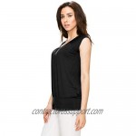 Lock and Love Women's Scoop Neck Short Sleeve Solid/Print/Dip-Dye Sweetheart Top S-3XL Plus Size