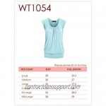 Lock and Love Women's Scoop Neck Short Sleeve Solid/Print/Dip-Dye Sweetheart Top S-3XL Plus Size