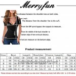 Merryfun Women's Long Sleeve Sexy Blouse Deep V Neck Casual Bodycon Tee Shirts Tops