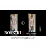 ROSKIKI Womens Long Sleeve Tops V Neck Blouse Whirlwind Tie Dye Casual Tunic Button Shirt with Pocket