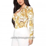 Women's Sexy Floral Blouses Casual V Neck Long Sleeve Collar T-Shirt Button Down Tops Mini Dress