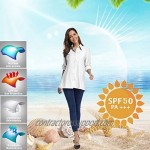 Women's UPF 50 Long Sleeve Sun Protection Shirts Quick Dry Outdoor Fishing Hiking Travel Shirt