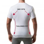 Sweatproof Undershirt for Men with Underarm Sweat Pads (Slim Fit V-Neck)