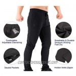 BROKIG Mens Jogger Sport Pants  Casual Zipper Gym Workout Sweatpants Pockets