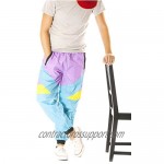 Funny Guy Mugs 80s & 90s Retro Neon Windbreaker Pants - Convertible Shorts Or Pants