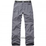 Mens Hiking Pants Quick Dry Lightweight Fishing Pants Convertible Zip Off Cargo Work Pants Trousers