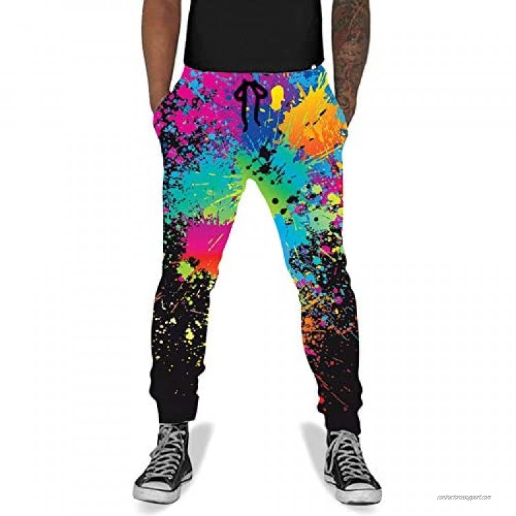 UNIFACO Unisex 3D Digital Print Sports Jogger Pants Casual Graphic Trousers Sweatpants with Drawstring
