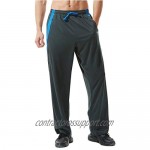 ZEROWELL Men’s Atheltic Pants with Zipper Pockets Open Bottom Lightweight Sweatpants for Workout Running Gym Training