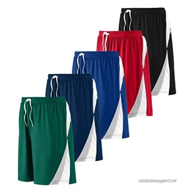 Active Club Athletic Shorts for Men - 5 Packs with Elastic Waist  No Pockets