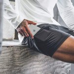 Akk Men's 2 in 1 Running Shorts Workout Training Yoga Gym Sport Short Pants with Zipper Phone Pockets