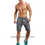 Gerlobal Men's Bodybuilding Gym Running Workout Shorts Active Training Shorts