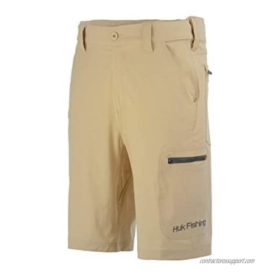 Huk Men's Next Level 10.5" Quick-Drying Performance Fishing Shorts with UPF 30+ Sun Protection  Khaki  2X-Large