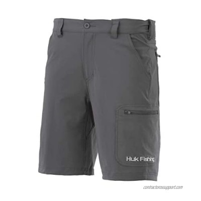 Huk Men's Standard Next Level 10.5" Quick-Drying Performance Fishing Shorts with UPF 30+ Sun Protection  Charcoal  2X-Large
