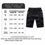 STICKON Mens 7 Inseam Workout Shorts Elastic Waist Drawstring Summer Casual Short Pants Zipper Pockets