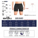 ZENWILL Mens 5 Zip Gym Lightweight Workout Bodybuilding Shorts V-Mesh Athletic Running Shorts with Pockets