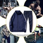 AOTORR Men's Athletic Running Tracksuit Set Casual Full Zip Jogging Sweat Suit