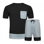 DOINLINE Men's Tracksuit 2 Piece Outfit Summer Short Sleeve T-Shirt and Shorts Set Casual Sports Jogging Suit