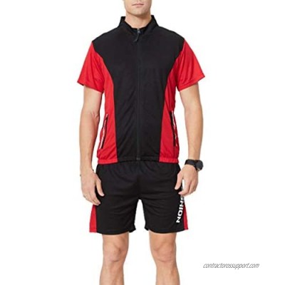 DOINLINE Men's Tracksuit Sweat Suit Casual Short Sleeve 2 Piece Outfit Summer T-Shirt and Shorts Set