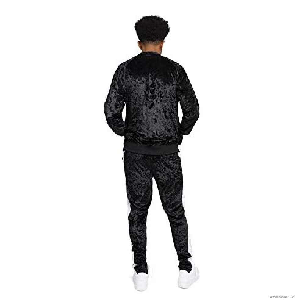 G-Style USA Men's Zipper Jacket Drawtsring Waistband Sweatpants Tracksuit Set